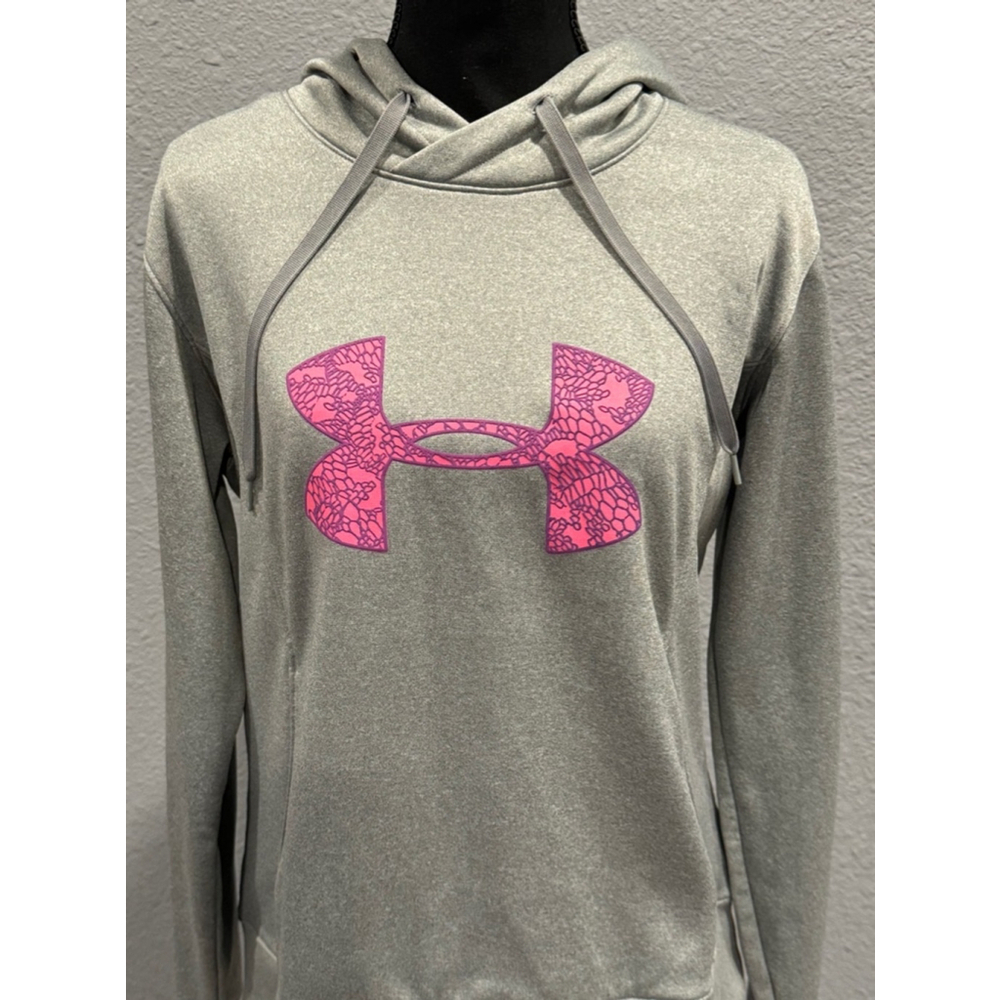 Under Armour Women's Gray & Pink Hoodie Size Large - Picture 2 of 12